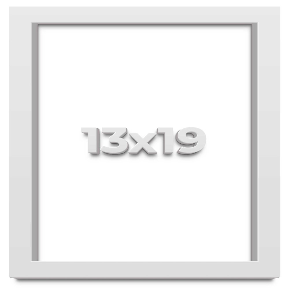 13x19 White Shadowbox Frame - Shadow Box Frame Interior Size 13x19 by 2 Inches Deep - White Frame is Made to Display Items Up to 1.75 Inches Deep Includes Shatter Resistant Acrylic, Backing, Hardware