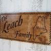 Camping Sign with Home State, Personalized last name Sign, Family campsite Sign, Carved Wooden Sign, C126 view 2