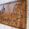 Camping Sign with Home State, Personalized last name Sign, Family campsite Sign, Carved Wooden Sign, C126 view 4