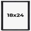 18x24 Shadow Box Black Farmhouse Wood Texture Display Frame | 1 Inch Deep | 0.75 Inch Moulding Width | Includes Shatter Resistant Acrylic Plexiglass, Backing & Hanging Hardware view 1