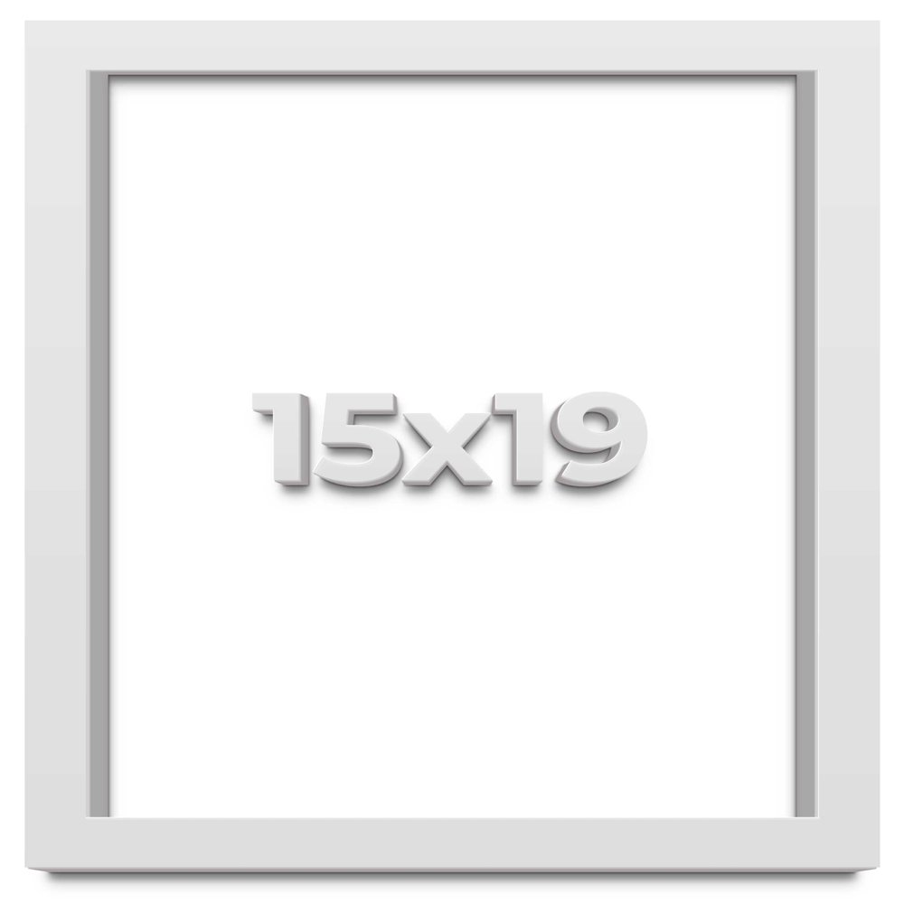 15x19 White Shadowbox Frame - Shadow Box Frame Interior Size 15x19 by 2 Inches Deep - White Frame is Made to Display Items Up to 1.75 Inches Deep Includes Shatter Resistant Acrylic, Backing, Hardware