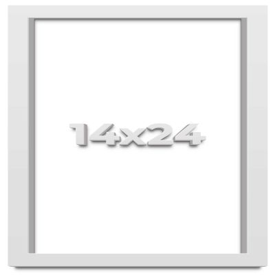 14x24 White Shadowbox Frame - Shadow Box Frame Interior Size 14x24 by 2 Inches Deep - White Frame is Made to Display Items Up to 1.75 Inches Deep Includes Shatter Resistant Acrylic, Backing, Hardware