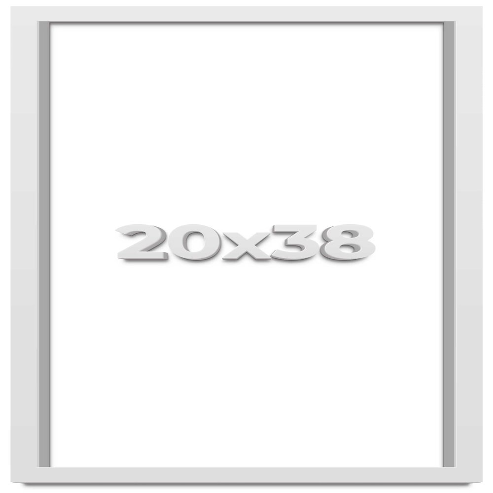 20x38 White Shadowbox Frame - Shadow Box Frame Interior Size 20x38 by 2 Inches Deep - White Frame is Made to Display Items Up to 1.75 Inches Deep Includes Shatter Resistant Acrylic, Backing, Hardware
