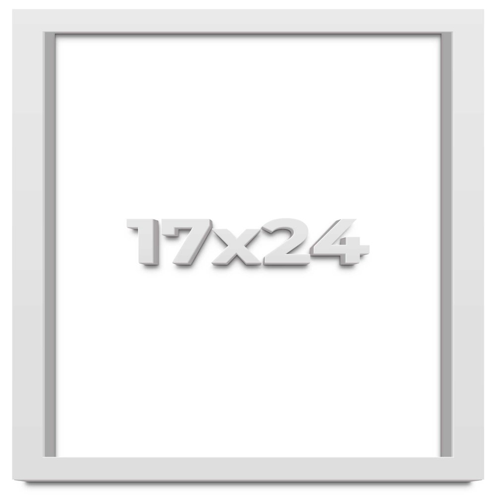 17x24 White Shadowbox Frame - Shadow Box Frame Interior Size 17x24 by 2 Inches Deep - White Frame is Made to Display Items Up to 1.75 Inches Deep Includes Shatter Resistant Acrylic, Backing, Hardware