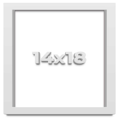 14x18 White Shadowbox Frame - Shadow Box Frame Interior Size 14x18 by 2 Inches Deep - White Frame is Made to Display Items Up to 1.75 Inches Deep Includes Shatter Resistant Acrylic, Backing, Hardware