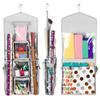Regal Bazaar Double-Sided Hanging Gift Bag and Gift Wrap Organizer (Light Grey) view 1