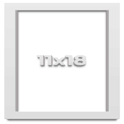11x18 White Shadowbox Frame - Shadow Box Frame Interior Size 11x18 by 2 Inches Deep - White Frame is Made to Display Items Up to 1.75 Inches Deep Includes Shatter Resistant Acrylic, Backing, Hardware