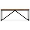 vidaXL Industrial Solid Reclaimed Wood Bench with Vintage Charm, Easy Assembly, Durable and Eco-Friendly, Multicoloured, 43.3"x13.8"x17.7" view 3