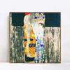 INVIN ART Framed Canvas Giclee Print Art The Three Ages of a Woman by Gustav Klimt Wall Art Living Room Home Office Decorations(Wood Color Slim Frame,24"x24") view 1