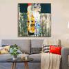 INVIN ART Framed Canvas Giclee Print Art The Three Ages of a Woman by Gustav Klimt Wall Art Living Room Home Office Decorations(Wood Color Slim Frame,24"x24") view 2