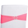 Juvale Pink Chair Sashes - 50 Pack, Fits 13.5-16.5 Inch Chair Backs - Silver Circle Buckles for Wedding Decor, Baby Shower & Birthday Party Decoration view 1