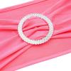 Juvale Pink Chair Sashes - 50 Pack, Fits 13.5-16.5 Inch Chair Backs - Silver Circle Buckles for Wedding Decor, Baby Shower & Birthday Party Decoration view 4
