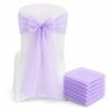 Elegant Organza Chair Sashes Sheer Fabric Sashes for Weddings, Parties, and Special Events (Pack of 10 Pieces, Lavender) view 1