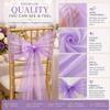 Elegant Organza Chair Sashes Sheer Fabric Sashes for Weddings, Parties, and Special Events (Pack of 10 Pieces, Lavender) view 4