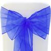 Elegant Organza Chair Sashes Sheer Fabric Sashes for Weddings, Parties, and Special Events (Pack of 10 Pieces, Royal Blue) view 3