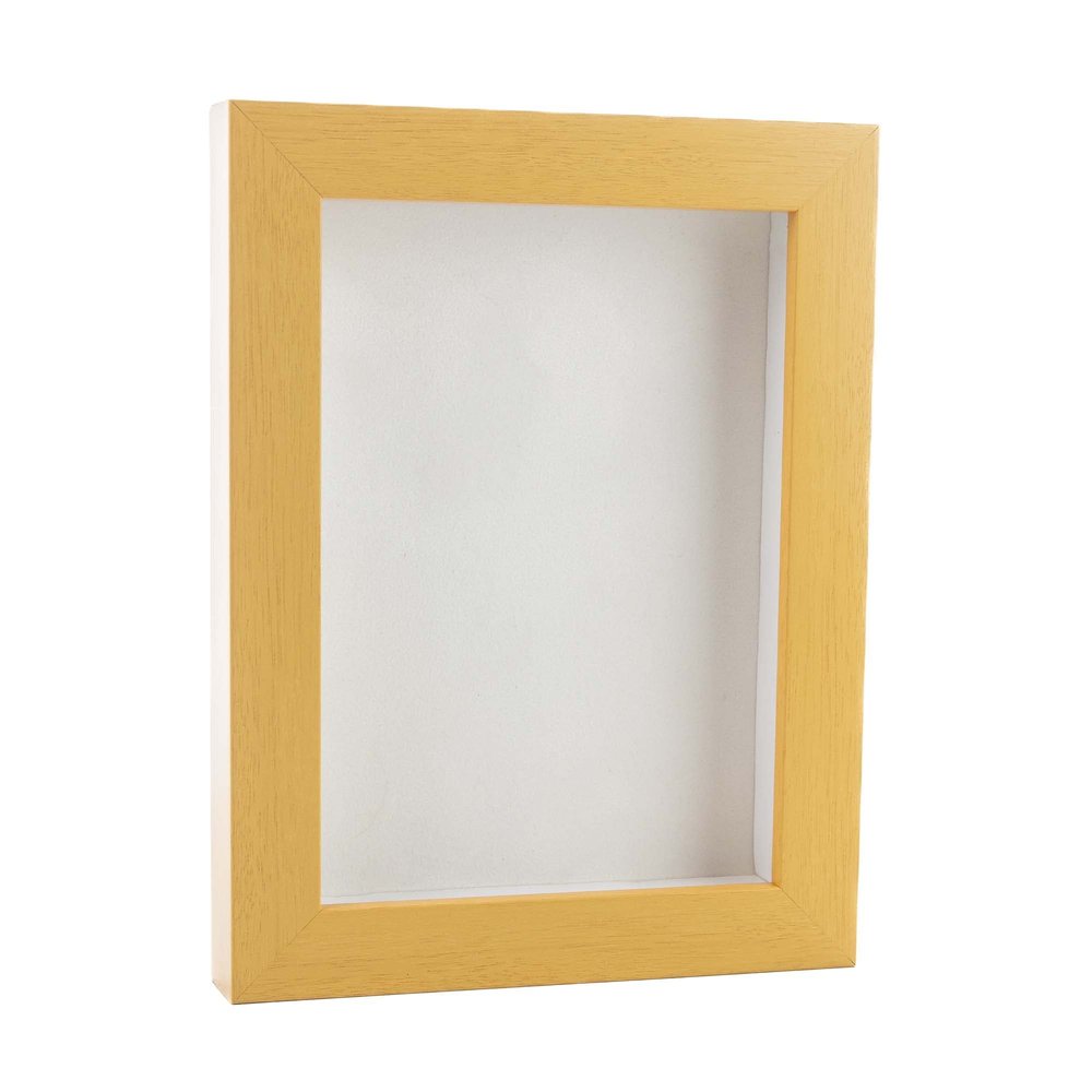 14x16 Shadow Box Frame Traditional Natural 15/16" Deep | 1" Depth of Usable Space | Interior Size 14x16 or 16x14 Inches| UV Resistant Acrylic, Acid-Free Backing, Wall Hangers | Made in USA