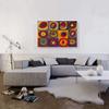 ARTCANVAS Color Study - Squares with Concentric Circles 1913 Canvas Art Print Stretched Framed Painting Picture Poster Giclee Wall Decor by Wassily Kandinsky - 40" x 26" (0.75" Deep) view 2