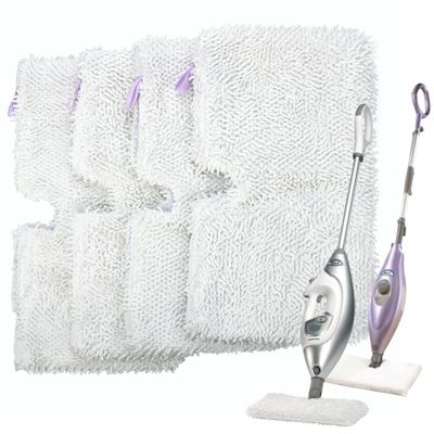 F Flammi 4-Pack Steam Mop Replacement Pads for Shark S3501 S3601 S3500 S3550 S3901 Double-Sided Microfiber Washable Mop Refills for Hardwood Tile Floor Cleaning, Compatible with Shark Steam Pocket Mop