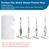 F Flammi 4-Pack Steam Mop Replacement Pads for Shark S3501 S3601 S3500 S3550 S3901 Double-Sided Microfiber Washable Mop Refills for Hardwood Tile Floor Cleaning, Compatible with Shark Steam Pocket Mop view 2