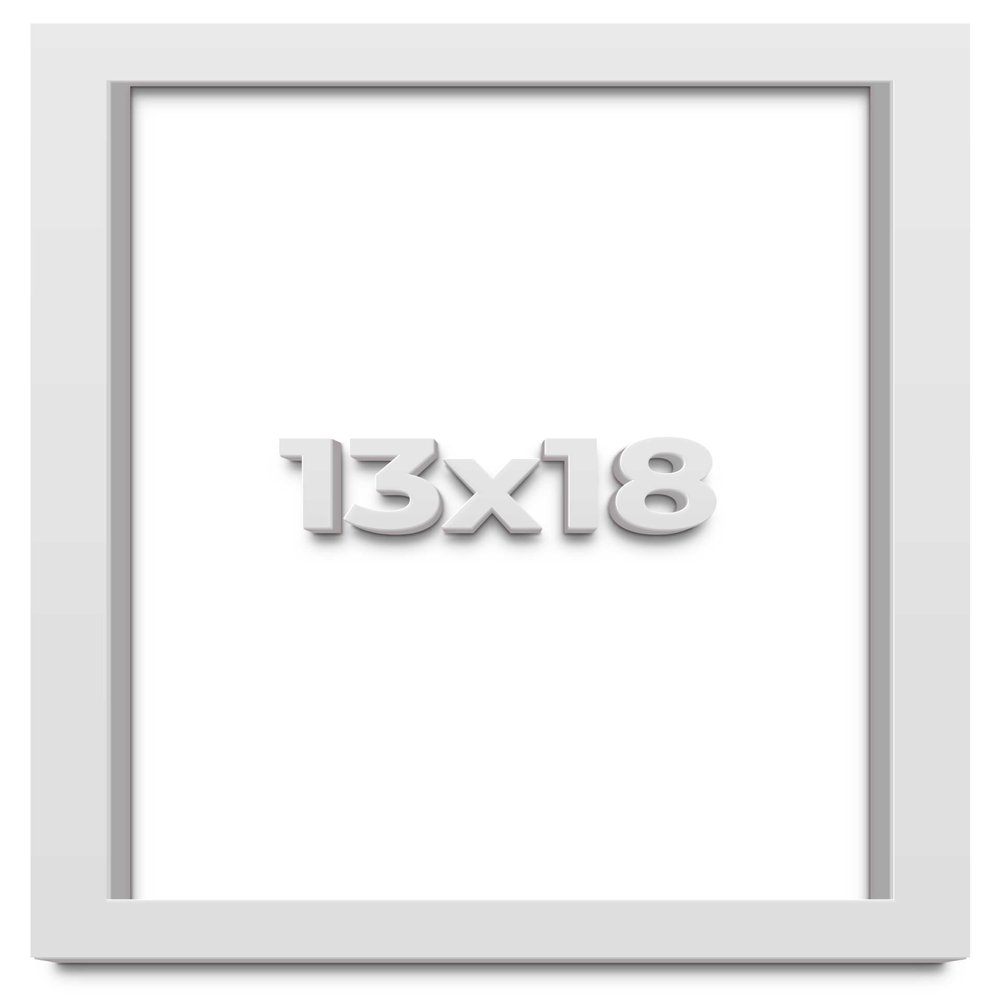13x18 White Shadowbox Frame - Shadow Box Frame Interior Size 13x18 by 2 Inches Deep - White Frame is Made to Display Items Up to 1.75 Inches Deep Includes Shatter Resistant Acrylic, Backing, Hardware