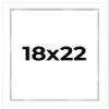 18x22 Shadow Box White Display Frame 1 Inch Deep | 1.5 Inch Wide Moulding | Includes Shatter Resistant Acrylic Plexiglass, Acid-Free Backing and Hanging Hardware view 1