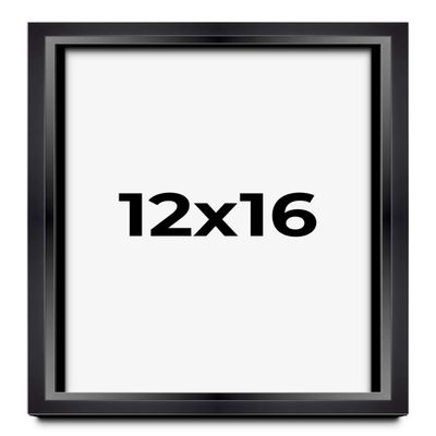12x16 Shadow Box Black Beveled Display Frame | 1.5 Inch Deep | 0.75 Inch Moulding Width | Includes Shatter Resistant Acrylic Plexiglass, Backing and Hanging Hardware