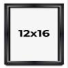 12x16 Shadow Box Black Beveled Display Frame | 1.5 Inch Deep | 0.75 Inch Moulding Width | Includes Shatter Resistant Acrylic Plexiglass, Backing and Hanging Hardware view 1