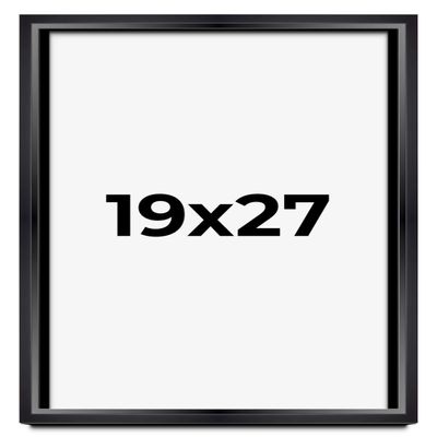 19x27 Shadow Box Black Beveled Display Frame | 1.5 Inch Deep | 0.75 Inch Moulding Width | Includes Shatter Resistant Acrylic Plexiglass, Backing and Hanging Hardware