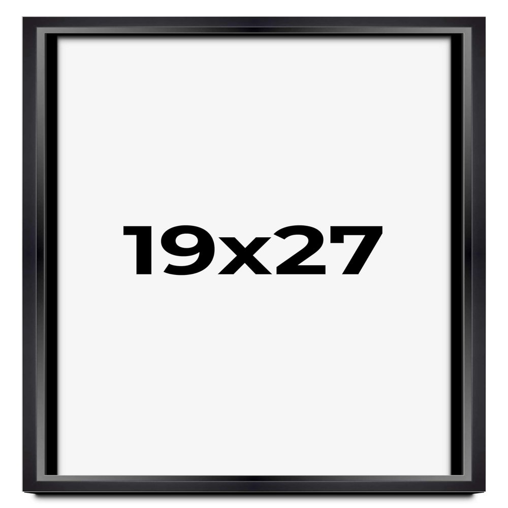 19x27 Shadow Box Black Beveled Display Frame | 1.5 Inch Deep | 0.75 Inch Moulding Width | Includes Shatter Resistant Acrylic Plexiglass, Backing and Hanging Hardware