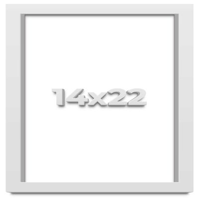 14x22 White Shadowbox Frame - Shadow Box Frame Interior Size 14x22 by 2 Inches Deep - White Frame is Made to Display Items Up to 1.75 Inches Deep Includes Shatter Resistant Acrylic, Backing, Hardware