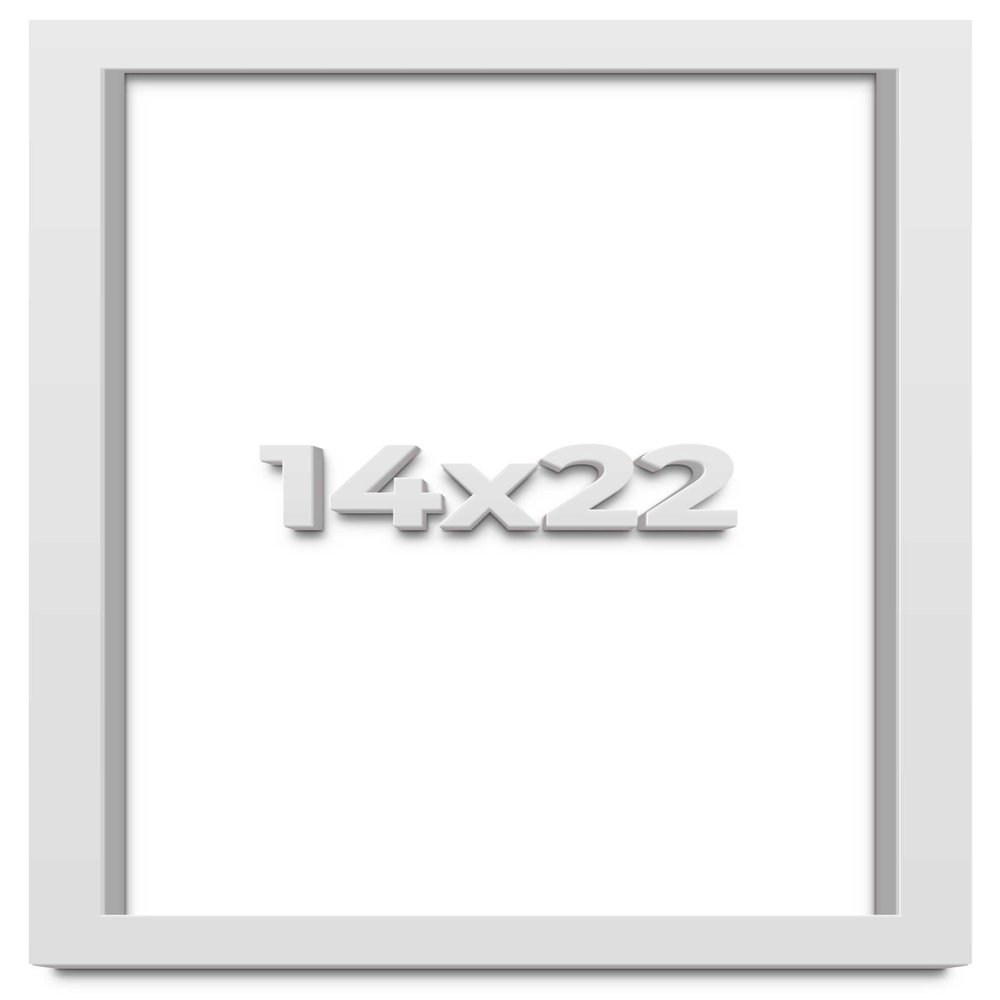 14x22 White Shadowbox Frame - Shadow Box Frame Interior Size 14x22 by 2 Inches Deep - White Frame is Made to Display Items Up to 1.75 Inches Deep Includes Shatter Resistant Acrylic, Backing, Hardware