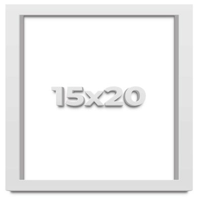 15x20 White Shadowbox Frame - Shadow Box Frame Interior Size 15x20 by 2 Inches Deep - White Frame is Made to Display Items Up to 1.75 Inches Deep Includes Shatter Resistant Acrylic, Backing, Hardware