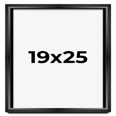19x25 Shadow Box Black Beveled Display Frame | 1.5 Inch Deep | 0.75 Inch Moulding Width | Includes Shatter Resistant Acrylic Plexiglass, Backing and Hanging Hardware