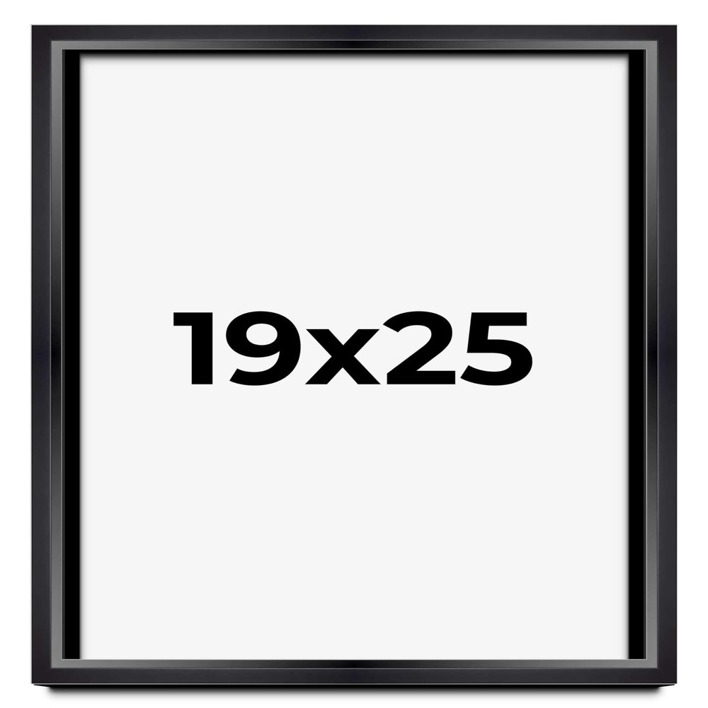 19x25 Shadow Box Black Beveled Display Frame | 1.5 Inch Deep | 0.75 Inch Moulding Width | Includes Shatter Resistant Acrylic Plexiglass, Backing and Hanging Hardware