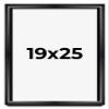 19x25 Shadow Box Black Beveled Display Frame | 1.5 Inch Deep | 0.75 Inch Moulding Width | Includes Shatter Resistant Acrylic Plexiglass, Backing and Hanging Hardware view 1