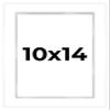 10x14 Shadow Box White Display Frame 1 Inch Deep | 1.5 Inch Wide Moulding | Includes Shatter Resistant Acrylic Plexiglass, Acid-Free Backing and Hanging Hardware view 1