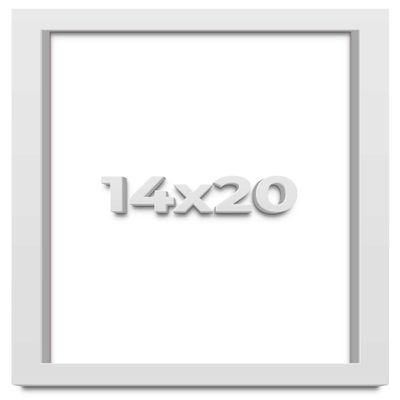 14x20 White Shadowbox Frame - Shadow Box Frame Interior Size 14x20 by 2 Inches Deep - White Frame is Made to Display Items Up to 1.75 Inches Deep Includes Shatter Resistant Acrylic, Backing, Hardware