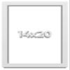 14x20 White Shadowbox Frame - Shadow Box Frame Interior Size 14x20 by 2 Inches Deep - White Frame is Made to Display Items Up to 1.75 Inches Deep Includes Shatter Resistant Acrylic, Backing, Hardware view 1