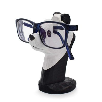 VIPbuy Handmade Wood Carving Eyeglasses Spectacle Holder Stand Sunglasses Display Rack Home Office Desk Dcor Gift (Panda)