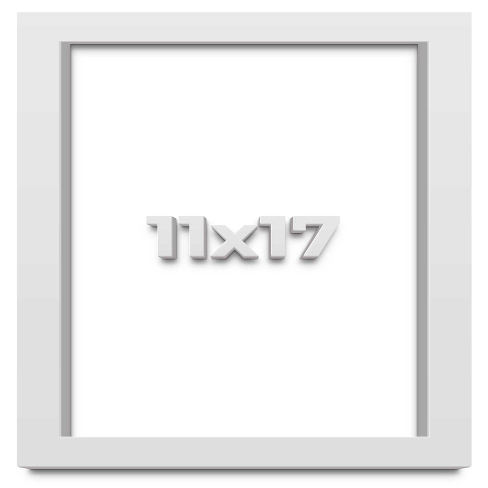 11x17 White Shadowbox Frame - Shadow Box Frame Interior Size 11x17 by 2 Inches Deep - White Frame is Made to Display Items Up to 1.75 Inches Deep Includes Shatter Resistant Acrylic, Backing, Hardware