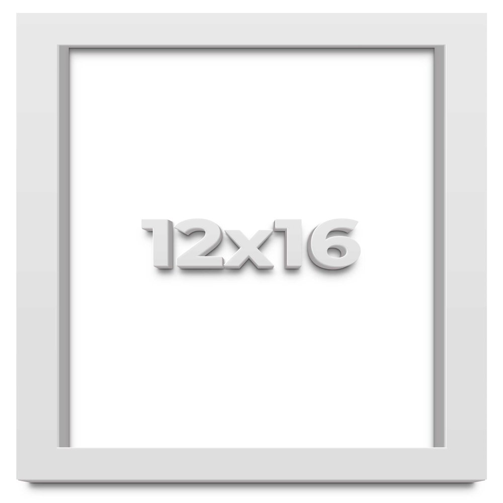 12x16 White Shadowbox Frame - Shadow Box Frame Interior Size 12x16 by 2 Inches Deep - White Frame is Made to Display Items Up to 1.75 Inches Deep Includes Shatter Resistant Acrylic, Backing, Hardware