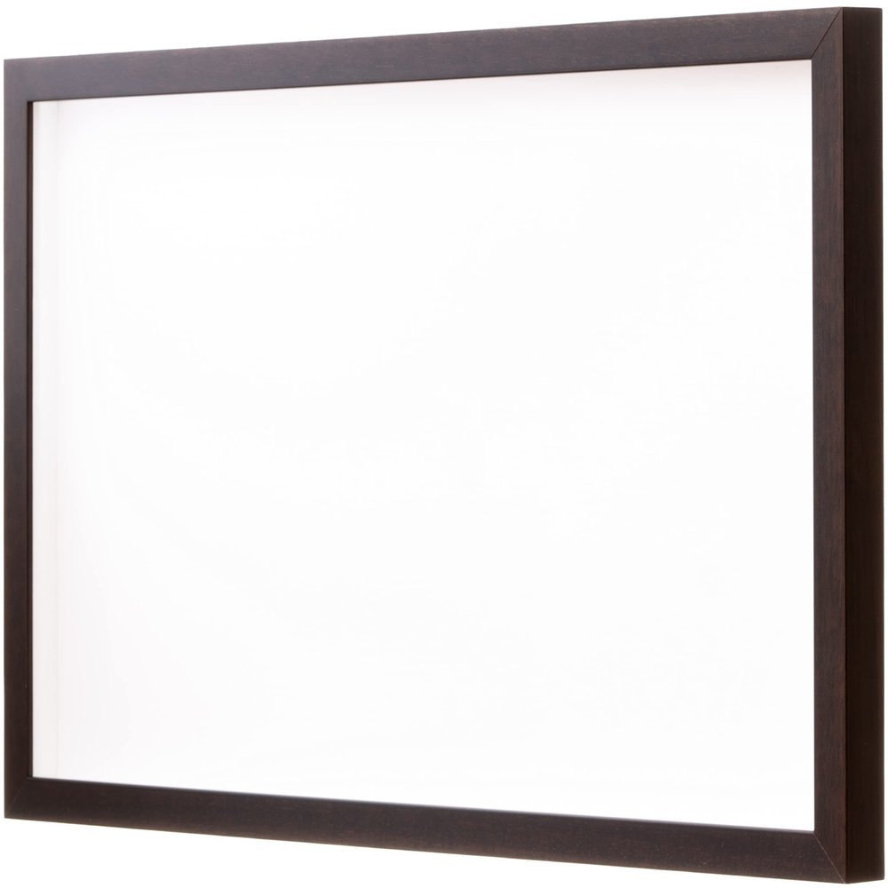 Poster Palooza 16x32 Shadow Box Frame Traditional Cherry Brown | 1" Depth of Usable Space| Interior Size 16x32 or 32x16 Inches| UV Resistant Acrylic, Acid-Free Backing, Hangers | Made in USA