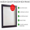Poster Palooza 16x32 Shadow Box Frame Traditional Cherry Brown | 1" Depth of Usable Space| Interior Size 16x32 or 32x16 Inches| UV Resistant Acrylic, Acid-Free Backing, Hangers | Made in USA view 4