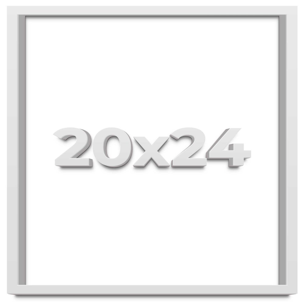 20x24 Shadow Box White Display Frame | Solid Wood | 1.75 inches Deep | 0.75 Inches Wide Moulding | Includes Shatter Resistant Acrylic Plexiglass, Backing and Hanging Hardware