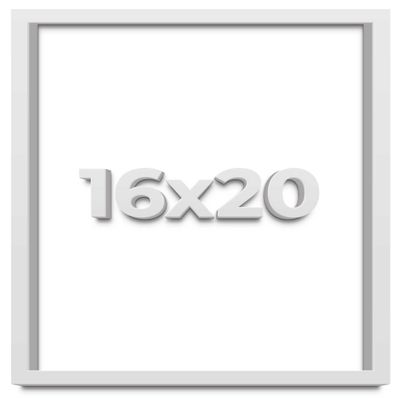 16x20 Shadow Box White Display Frame | Solid Wood | 1.75 inches Deep | 0.75 Inches Wide Moulding | Includes Shatter Resistant Acrylic Plexiglass, Backing and Hanging Hardware