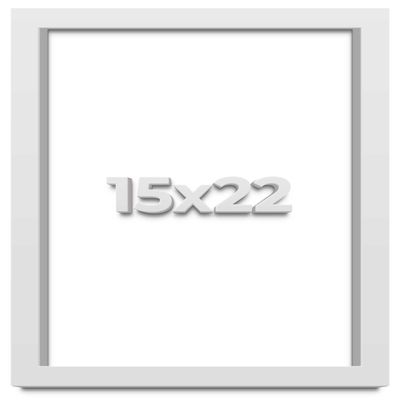 15x22 White Shadowbox Frame - Shadow Box Frame Interior Size 15x22 by 2 Inches Deep - White Frame is Made to Display Items Up to 1.75 Inches Deep Includes Shatter Resistant Acrylic, Backing, Hardware