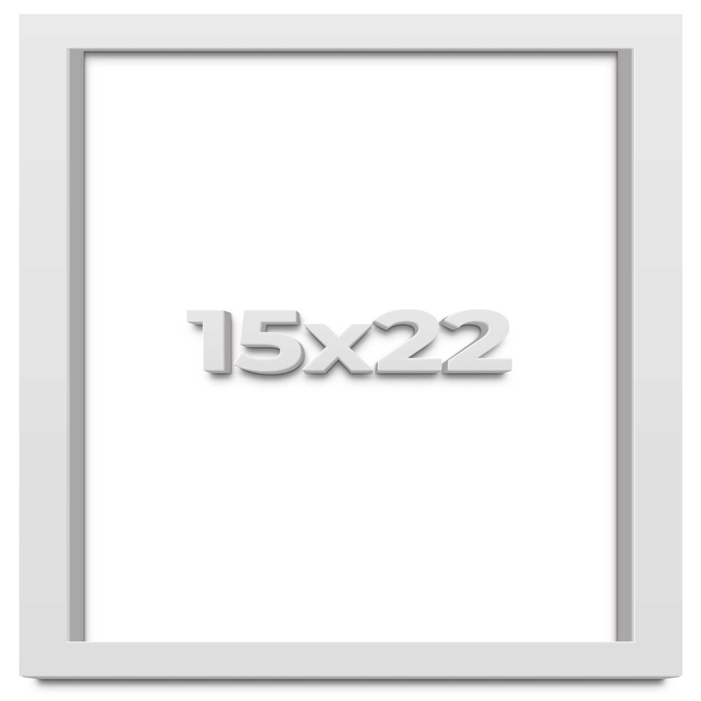 15x22 White Shadowbox Frame - Shadow Box Frame Interior Size 15x22 by 2 Inches Deep - White Frame is Made to Display Items Up to 1.75 Inches Deep Includes Shatter Resistant Acrylic, Backing, Hardware
