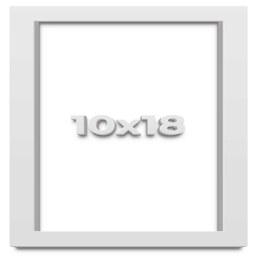 10x18 White Shadowbox Frame - Shadow Box Frame Interior Size 10x18 by 2 Inches Deep - White Frame is Made to Display Items Up to 1.75 Inches Deep Includes Shatter Resistant Acrylic, Backing, Hardware