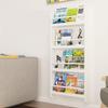 Bookcases Creative Wall Hanging Bookshelf Solid Wood Racks Simple Magazine Rack Living Room Storage Rack Display Rack (Color : White, Size : 50x12x118cm) view 2