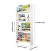 Bookcases Creative Wall Hanging Bookshelf Solid Wood Racks Simple Magazine Rack Living Room Storage Rack Display Rack (Color : White, Size : 50x12x118cm) view 3